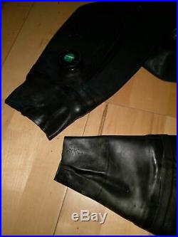 Ultra Rare Avon Black Heavy Rubber Drysuit Scuba Diving Suit Large Size 4