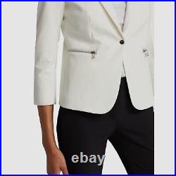 $600 Veronica Beard Women's White Scuba Blazer Sport Coat Suit Jacket Size 10