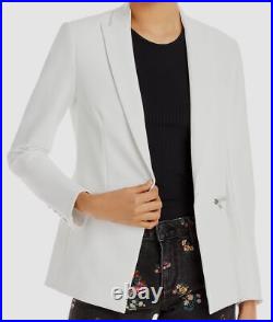 $645 Veronica Beard Women's White Long Sleeve Scuba Blazer Suit Jacket Size 10