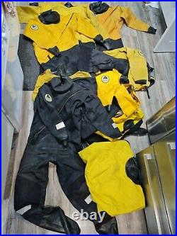 9 X Aqua Tek S200 & S200r Scuba Diving Dry Suits Mostly Xl Some Large joblot