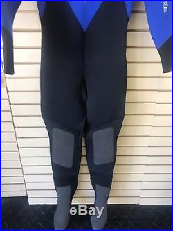 Actionplus 7mm Mens Scuba Drysuit Size Medium Wetsuit Back Zip Boots Never Used
