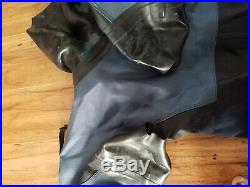 Andys Dry Suit Scuba Diving Small Blue Black