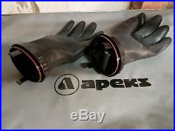 Apeks SCUBA KVR1 trilaminate DrySuit with si tech system & dry gloves