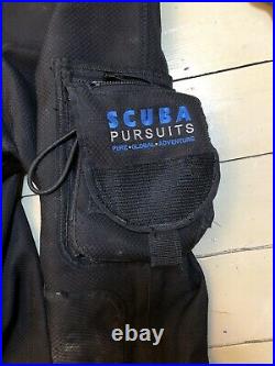 Aqua-tek Vision Drysuit Large Scuba Pursuits Diving Front Entry Self Donning