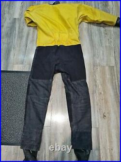 Aqua-tek s200 Scuba Diving Dry suit size xl extra large yellow and black