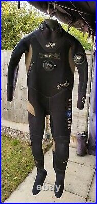 Aqualung Blizzard Pro Scuda Diving Drysuit Size Small Mens good condition
