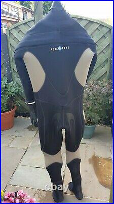 Aqualung SCUBA Dry Suit Size XL modified with KUBI dry glove system