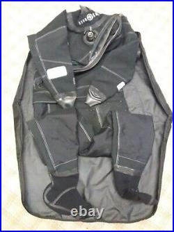 Aqualung Used once Black Drysuit The Alaskan Trilaminate with socks