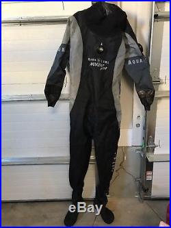 Aqualung x-tra Nordic Dry Suit set Scuba Diving Black and Silver XL