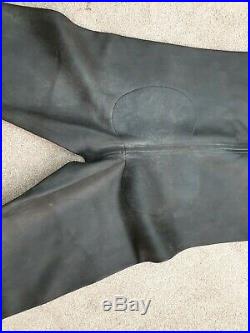 Avon Black Rubber Heavy Drysuit Scuba Diving Gummi Fetish Large Dress Size 4