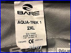 BARE Aqua Trek 1 Tech Dry Suit 2XL CM4493-3 Scuba Diving Drysuit