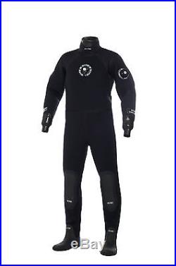 Bare D6 Pro Dry Suit Men's for Scuba, Diving, Mining Large Black