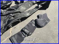 Bare Trilam HD Pro Scuba Diving Drysuit! Size Medium/ Boots Size XL! Barley Used