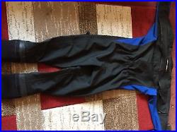 Beaver scuba diving dry suit black and blue, size medium