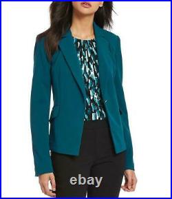 Calvin Klein Women's Petite One Button Jacket In Scuba Crepe Size 10P $129