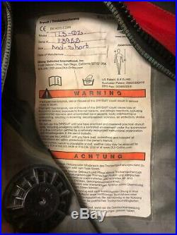 DUI Scuba Drysuit TLS 350 Medium Short, Fleece, Weights, Hood and Gloves