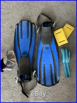 Full Scuba Diving Kit inc Dui dry Suit 4 cylinders, Regulators BCD Reel etc