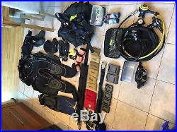Full UK SCUBA Diving gear Scubapro MK25 Regulators, Everdry4 Dry Suit, Suunto