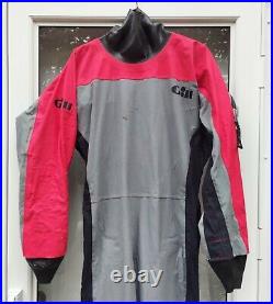 Gill Rear-Zip Drysuit Size SMALL, Model 4850, EXCELLENT, scuba dive dry suit