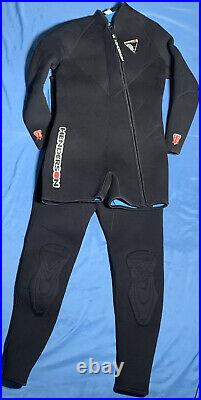Henderson 2 Piece 7mm Mens Dry Suit Scuba Diving Cold Water Suit FREE SHIPPING