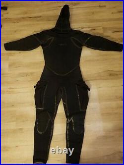 Hollis Neotek 8/7/6mm Semi Dry Hooded Suit Full Scuba Diving Wetsuit Men's Black