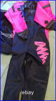 Hydrotech Membrane Scuba Drysuit, Pink and Black, XS, Used