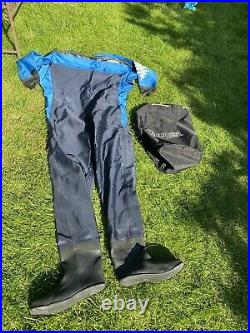 Hydrotech Scuba Diving Drysuit size XL, Apeks Valves, Cuff Dump, Boot Size 11