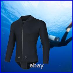 Men Wetsuit Top Adults Scuba Diving Suit Front Zipper Quick Dry Jacket for