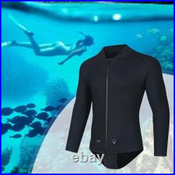 Men Wetsuit Top Adults Scuba Diving Suit Front Zipper Quick Dry Jacket for