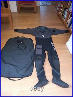 Men's 6'6 38 chest ScubaPro scuba diving dry suit with bag and hose