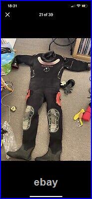 Men's Scuba Diving Dry Suit. Neoprene. Northern Diver Medium Suit Size 8 Boots