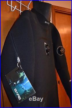 Mens Bare Diving Drysuit Dry Suit D6, Size XL Scuba Diving Neoprene Black