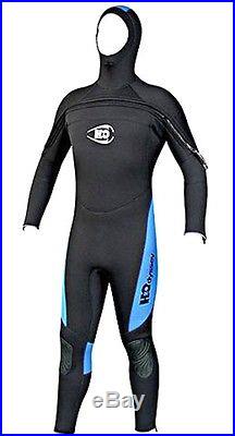 Mens Wetsuit Scuba Diving 7mm Hooded H2Odysessy SEMI DRY Wet Suit XXL XL L M S