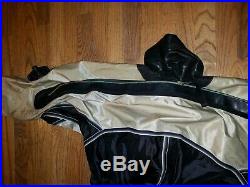 Mens XL OS Systems Dry Suit Drysuit Rear Entry Diving SCUBA Gray Black