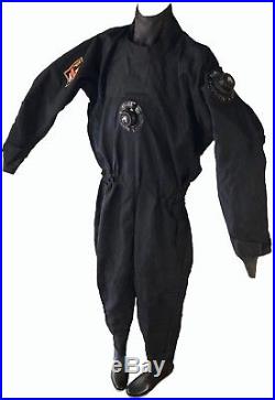 Mobbys Twin Shell Pro Drysuit Size XL Scuba Diving Equipment Cold Water Gear BLK
