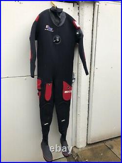 Northern Diver Dive Master Dry Suit Small Neoprene Scuba Diving Shoulder Dump