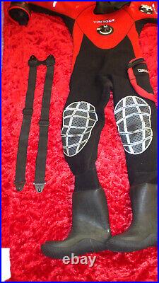Northern Diver Scuba Drysuit with Dryglove System and Braces, XS, Used