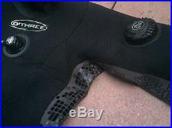 OThree Dry Suit Port 10 Size M/L Scuba Diving Wreck UK Boot Size 9 Dive Base