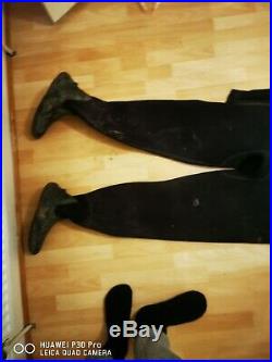 O'Three Neoprene Scuba Diving Dry Suit XL Size 9/10 Boots port 10