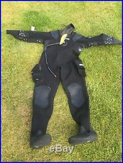 O'Three RI 2-100 Scuba Diving Dry Suit Mens Size Large-long size 10-11 boot