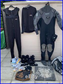 O'Three RI 2-100 Scuba Diving Dry Suit-Mens-Size XLarge-long size 10-11 boot