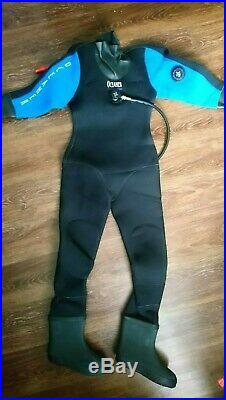 Oceaner Scuba Dry Suit new without tags, black and royal blue