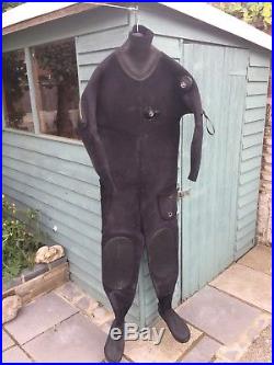 Oceanic SCUBA dry suit 5 foot 7-10 Shoes 7/8. Replaced valves and wrist seals