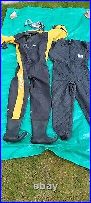 Oceanic hd400 trilaminate drysuit and Bowstone Scuba Diving Undersuit. Male, XXL