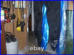 Os Systems Scuba Diving Drysuit All New Latex Rubber Seals & Socks Unisex Medium