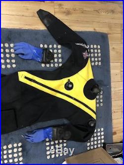 Predator Apeks Dry Suit Scuba Diving Equipment Size L-foot Size 9UK