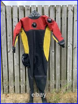 ROHO Commercial Tri-laminate Scuba Drysuit Size 9 Boot 2 Years Old
