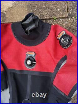 Roho ladies scuba diving trilaminate dry-suit with Scubapro dive boots