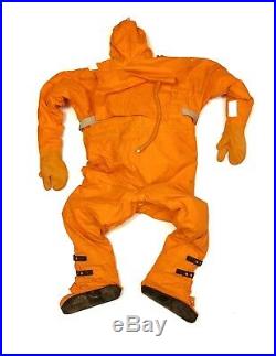 Rubberized rescuing 1 piece suit with inflatable rear pillow. Scuba diving