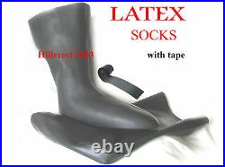 SCUBA DIVING DRY SUIT 3D LATEX SOCKS (MEDIUM shoe 7-8) WITH TAPE